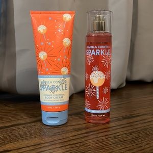 Bath & Body Works Vanilla Confetti Sparkle Body Cream & Mist